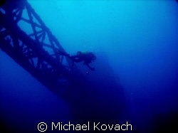 Diver on the Spiegel Grove out of Key Largo by Michael Kovach 